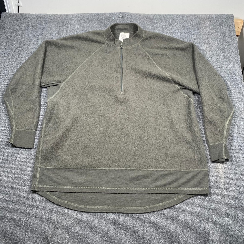 Peckham Mid Weight Shirt Gray 1/4 Zip Long Sleeve Jacket 2XL Reg Flame Resistant